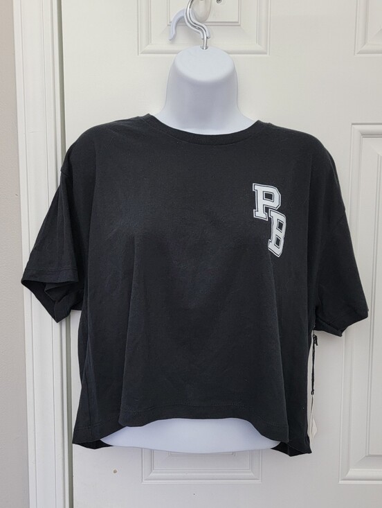 Pure Barre Tops - NWT Pure Barre Women's XL Black Short Sleeve Cropped T Shirt Pilates Workout